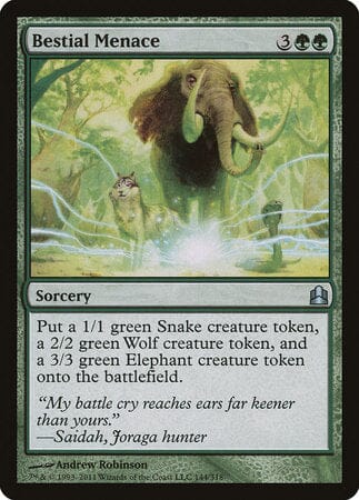 Bestial Menace [Commander 2011] MTG Single Magic: The Gathering  | Multizone: Comics And Games