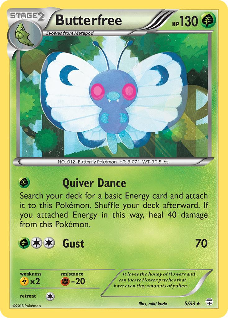 Butterfree (5/83) [XY: Generations] Pokemon Single Pokémon  | Multizone: Comics And Games