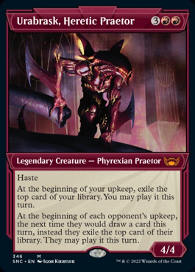 Urabrask, Heretic Praetor (Showcase Art Deco) [Streets of New Capenna] MTG Single Magic: The Gathering  | Multizone: Comics And Games