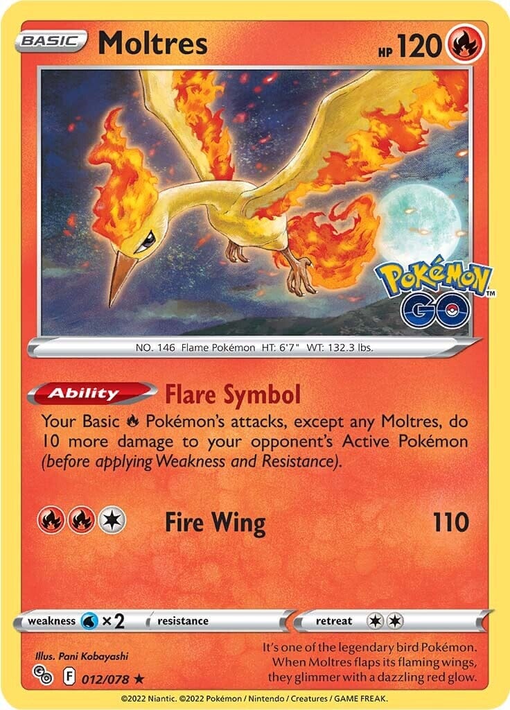 Moltres (012/078) [Pokémon GO] Pokemon Single Pokémon  | Multizone: Comics And Games