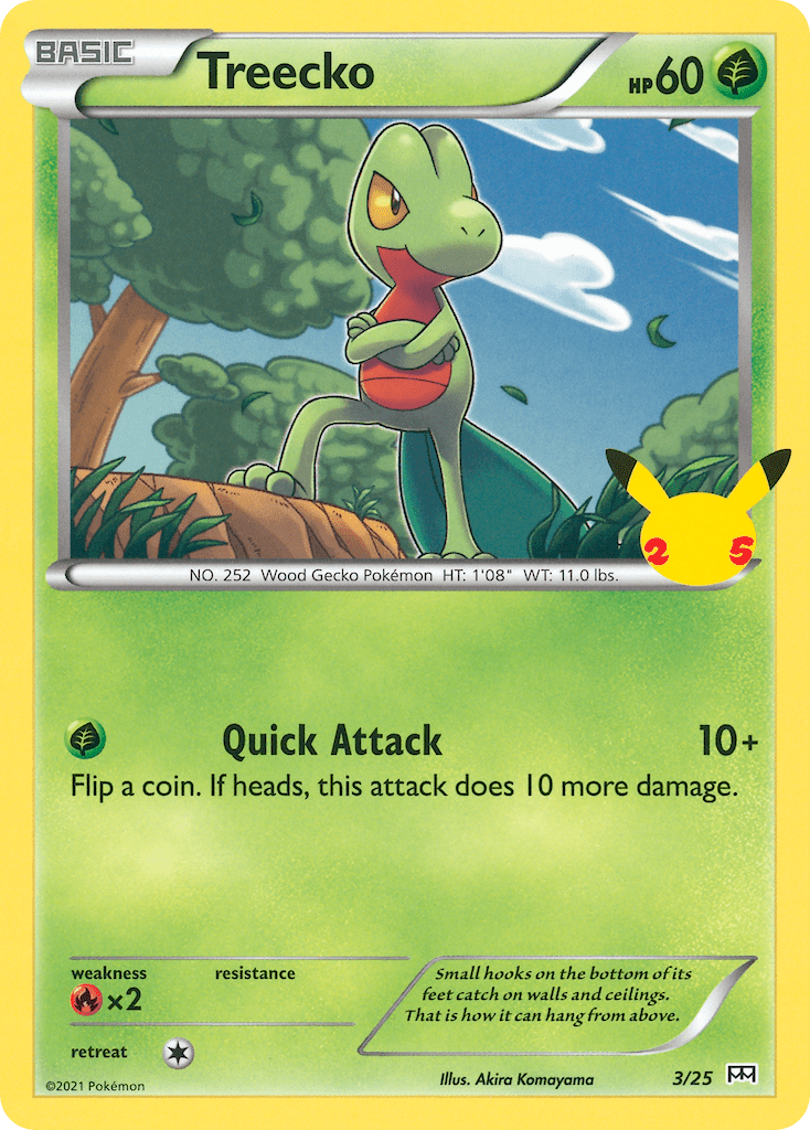 Treecko (3/25) [McDonald's 25th Anniversary] Pokemon Single Pokémon  | Multizone: Comics And Games