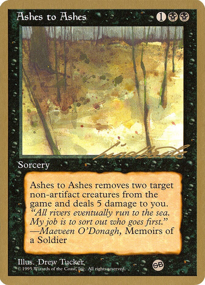Ashes to Ashes (Leon Lindback) (SB) [Pro Tour Collector Set] MTG Single Magic: The Gathering  | Multizone: Comics And Games