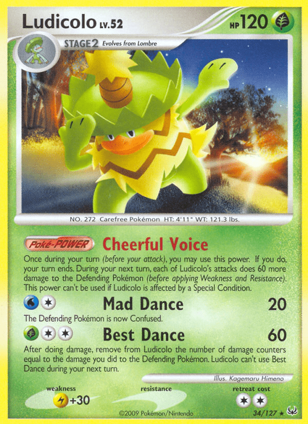 Ludicolo (34/127) [Platinum: Base Set] Pokemon Single Pokémon  | Multizone: Comics And Games