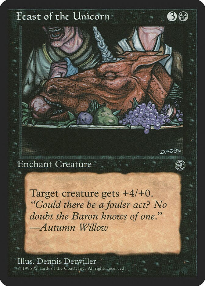 Feast of the Unicorn (Autumn Willow Flavor Text) [Homelands] MTG Single Magic: The Gathering  | Multizone: Comics And Games