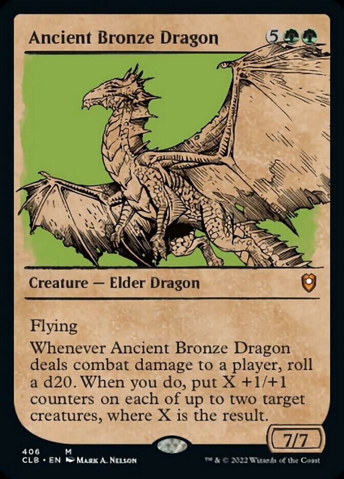 Ancient Bronze Dragon (Showcase) [Commander Legends: Battle for Baldur's Gate] MTG Single Magic: The Gathering  | Multizone: Comics And Games