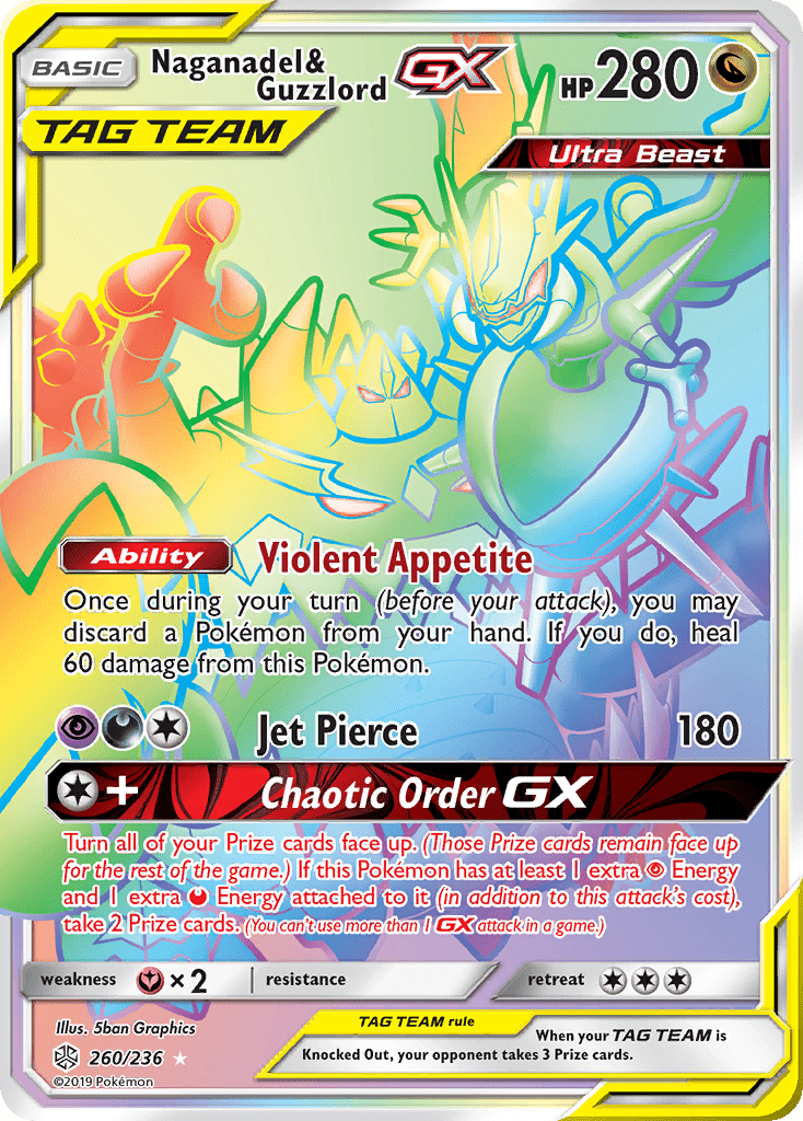 Naganadel & Guzzlord GX (260/236) [Sun & Moon: Cosmic Eclipse] Pokemon Single Pokémon  | Multizone: Comics And Games
