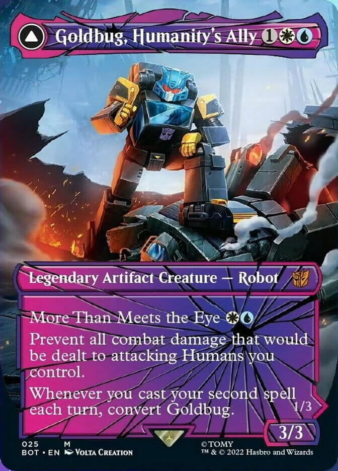 Goldbug, Humanity's Ally // Goldbug, Scrappy Scout (Shattered Glass) [Universes Beyond: Transformers] MTG Single Magic: The Gathering  | Multizone: Comics And Games
