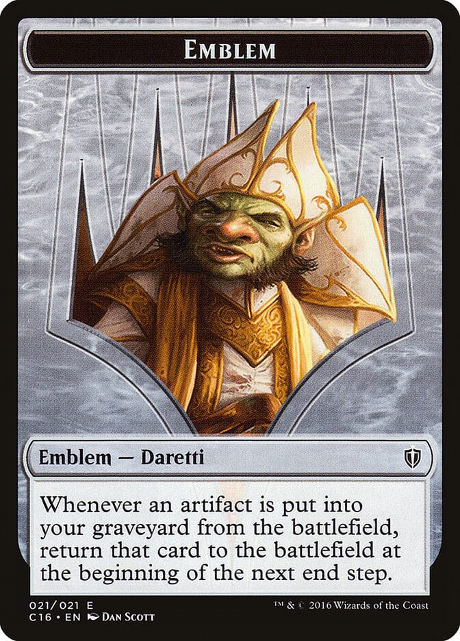 Daretti, Scrap Savant Emblem [Commander 2016 Tokens] MTG Single Magic: The Gathering  | Multizone: Comics And Games