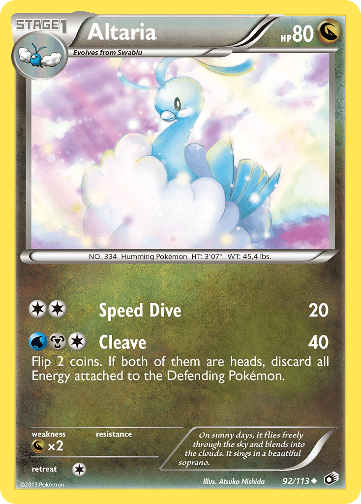 Altaria (92/113) [Black & White: Legendary Treasures] Pokemon Single Pokémon  | Multizone: Comics And Games