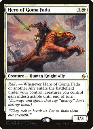 Hero of Goma Fada [Battle for Zendikar Promos] MTG Single Magic: The Gathering  | Multizone: Comics And Games