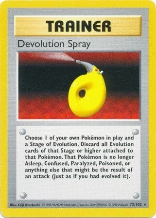 Devolution Spray (72/102) [Base Set Shadowless Unlimited] Pokemon Single Pokémon  | Multizone: Comics And Games