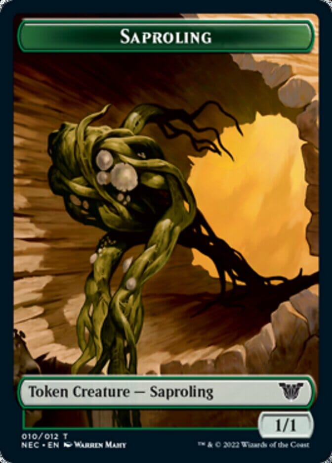 Saproling // Spirit (002) Double-sided Token [Kamigawa: Neon Dynasty Commander Tokens] MTG Single Magic: The Gathering  | Multizone: Comics And Games