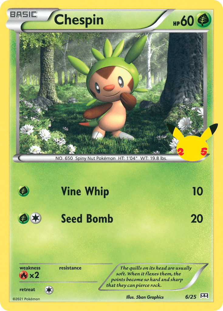 Chespin (6/25) [McDonald's 25th Anniversary] Pokemon Single Pokémon  | Multizone: Comics And Games