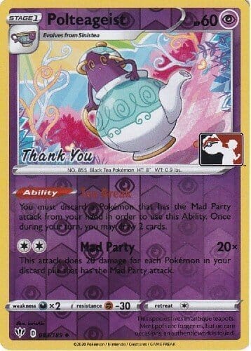 Polteageist (083/189) (Thank You Promo) [Sword & Shield: Darkness Ablaze] Pokemon Single Pokémon  | Multizone: Comics And Games