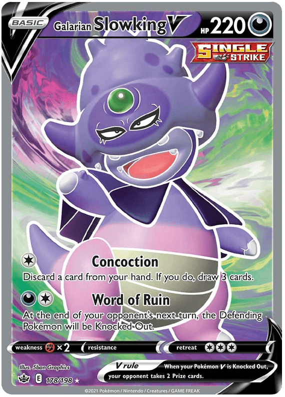 Galarian Slowking V (178/198) [Sword & Shield: Chilling Reign] Pokemon Single Pokémon  | Multizone: Comics And Games