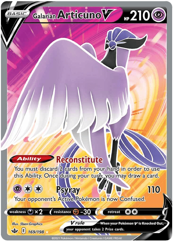Galarian Articuno V (169/198) [Sword & Shield: Chilling Reign] Pokemon Single Pokémon  | Multizone: Comics And Games