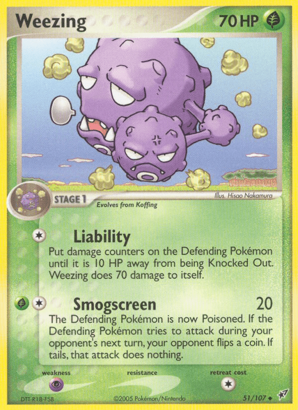 Weezing (51/107) [EX: Deoxys] Pokemon Single Pokémon  | Multizone: Comics And Games