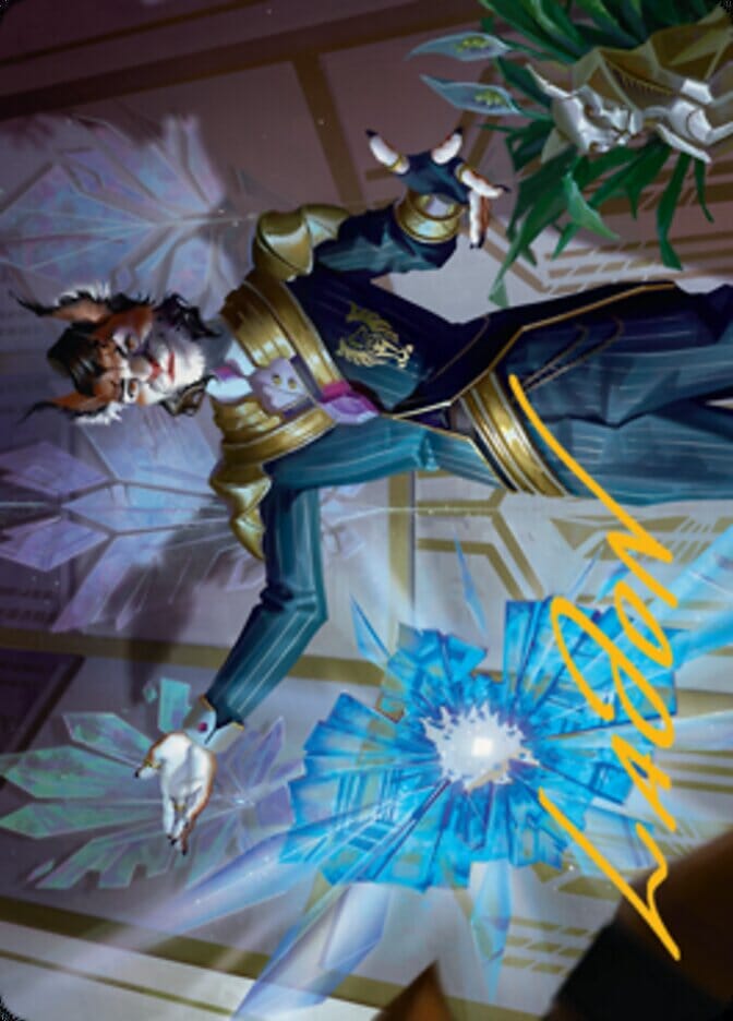 Kros, Defense Contractor Art Card (Gold-Stamped Signature) [Streets of New Capenna Art Series] MTG Single Magic: The Gathering  | Multizone: Comics And Games