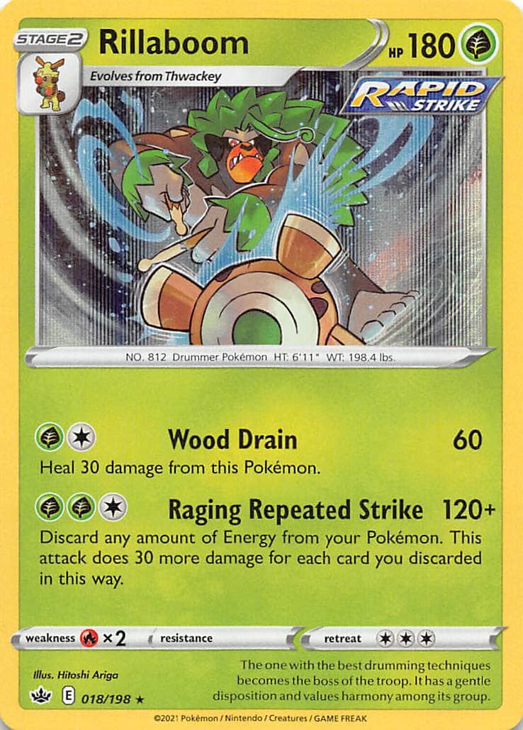 Rillaboom (018/198) [Sword & Shield: Chilling Reign] Pokemon Single Pokémon  | Multizone: Comics And Games