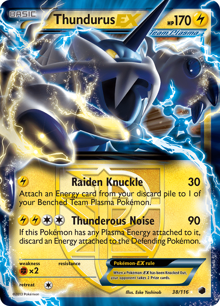 Thundurus EX (38/116) [Black & White: Plasma Freeze] Pokemon Single Pokémon  | Multizone: Comics And Games