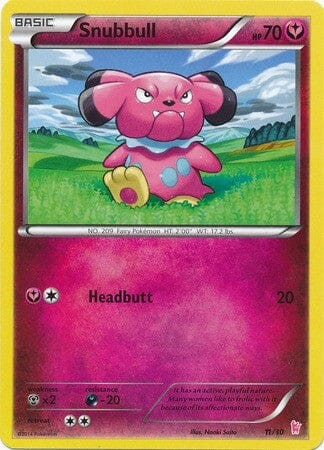 Snubbull (11/30) [XY: Trainer Kit - Sylveon] Pokemon Single Pokémon  | Multizone: Comics And Games