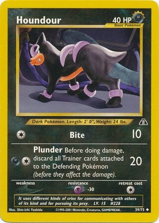 Houndour (39/75) [Neo Discovery Unlimited] Pokemon Single Pokémon  | Multizone: Comics And Games