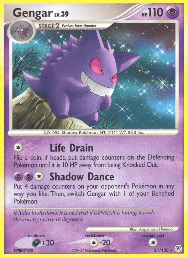 Gengar (27/130) [Diamond & Pearl: Base Set] Pokemon Single Pokémon  | Multizone: Comics And Games