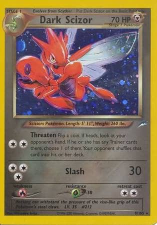 Dark Scizor (9/105) [Neo Destiny Unlimited] Pokemon Single Pokémon  | Multizone: Comics And Games