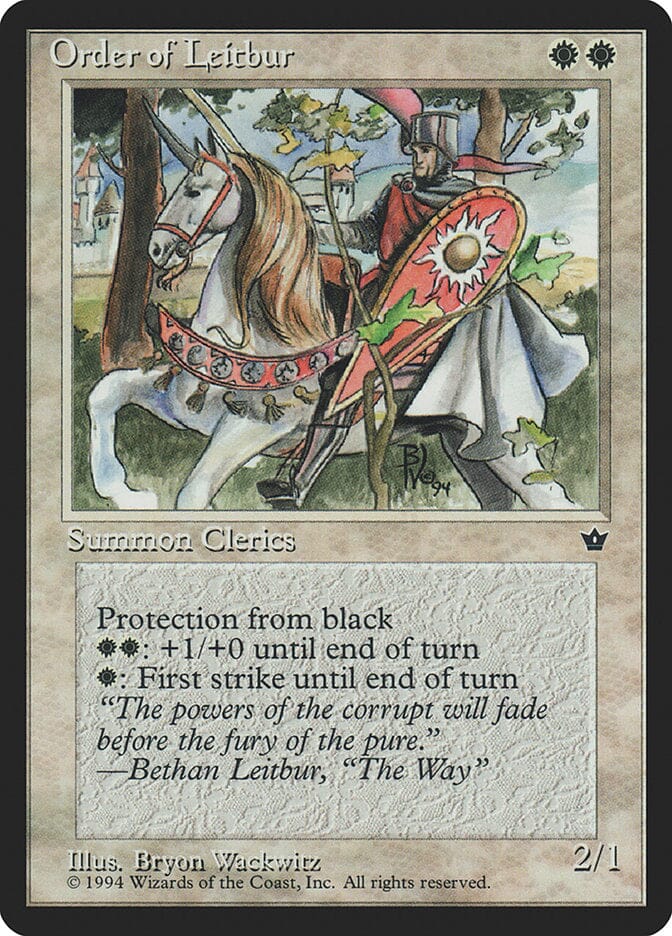 Order of Leitbur (Horse Facing Left) [Fallen Empires] MTG Single Magic: The Gathering  | Multizone: Comics And Games