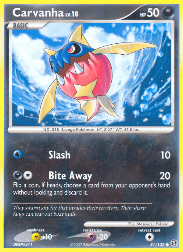 Carvanha (81/132) [Diamond & Pearl: Secret Wonders] Pokemon Single Pokémon  | Multizone: Comics And Games