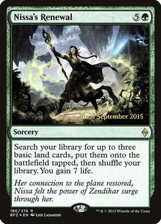 Nissa's Renewal [Battle for Zendikar Promos] MTG Single Magic: The Gathering  | Multizone: Comics And Games