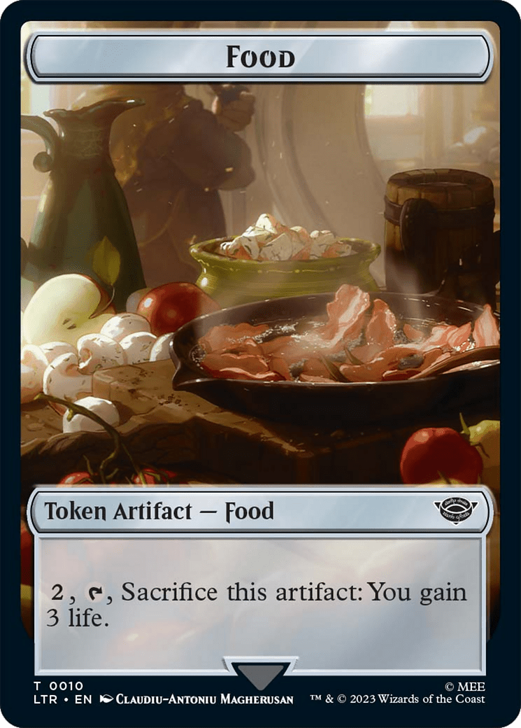 Food (10) // Human Soldier (02) Double-Sided Token [The Lord of the Rings: Tales of Middle-Earth Tokens] MTG Single Magic: The Gathering  | Multizone: Comics And Games