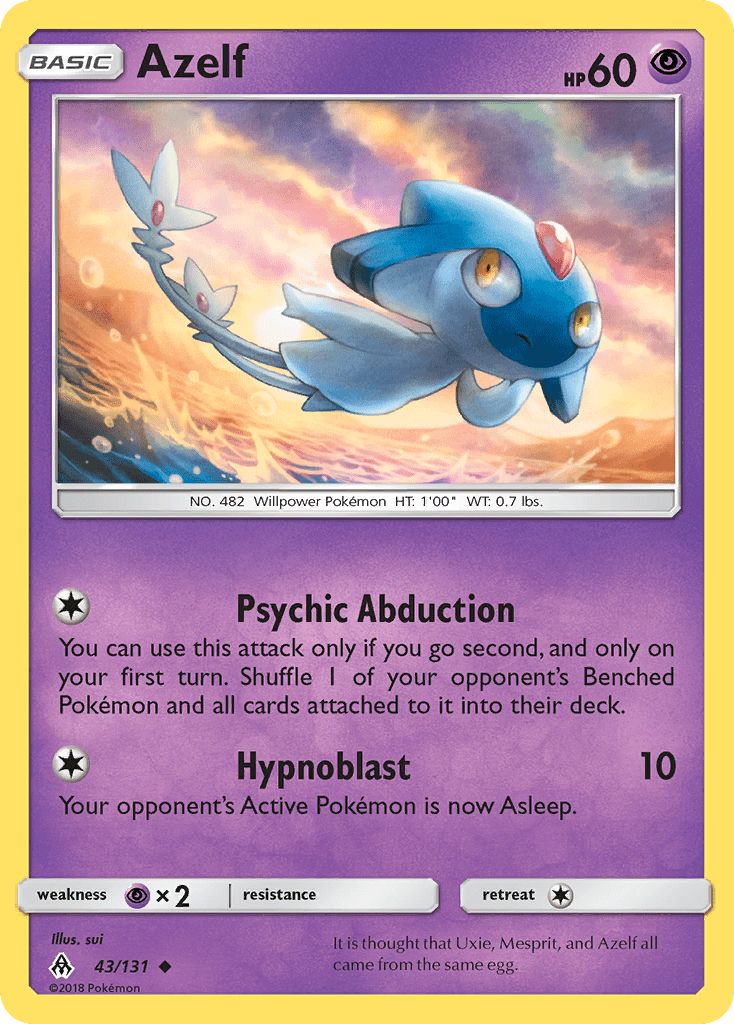Azelf (43/131) [Sun & Moon: Forbidden Light] Pokemon Single Pokémon  | Multizone: Comics And Games