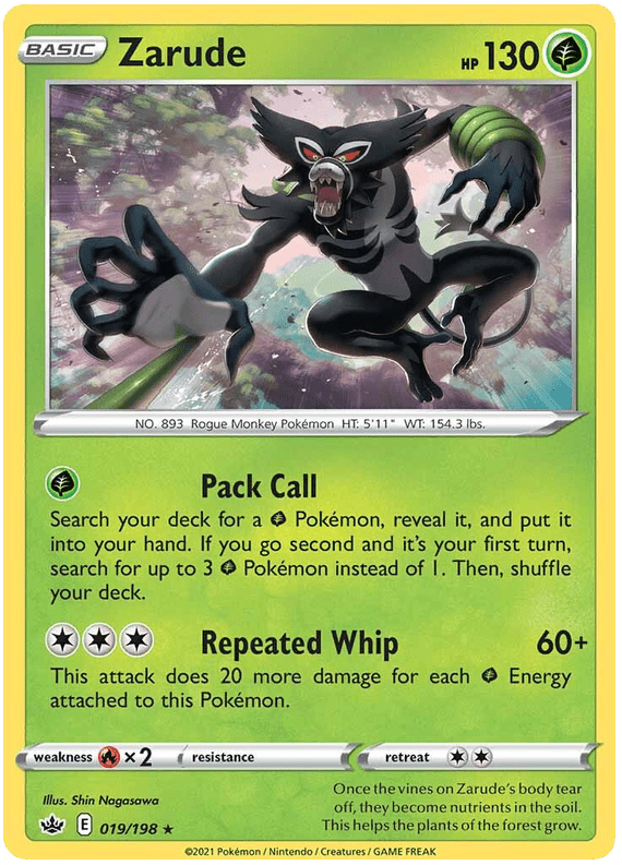 Zarude (019/198) [Sword & Shield: Chilling Reign] Pokemon Single Pokémon  | Multizone: Comics And Games
