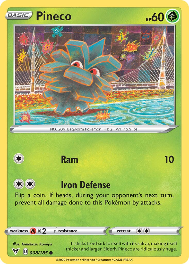 Pineco (008/185) [Sword & Shield: Vivid Voltage] Pokemon Single Pokémon  | Multizone: Comics And Games