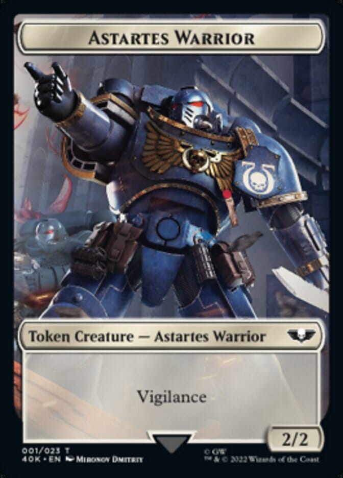 Astartes Warrior // Clue Double-sided Token (Surge Foil) [Universes Beyond: Warhammer 40,000 Tokens] MTG Single Magic: The Gathering  | Multizone: Comics And Games