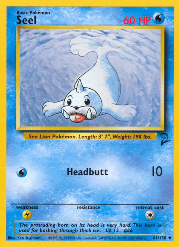 Seel (61/130) [Base Set 2] Pokemon Single Pokémon  | Multizone: Comics And Games