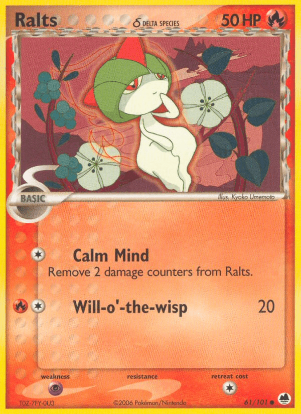 Ralts (61/101) (Delta Species) [EX: Dragon Frontiers] Pokemon Single Pokémon  | Multizone: Comics And Games
