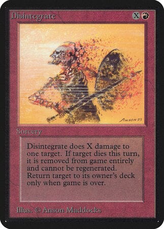 Disintegrate [Limited Edition Alpha] MTG Single Magic: The Gathering  | Multizone: Comics And Games