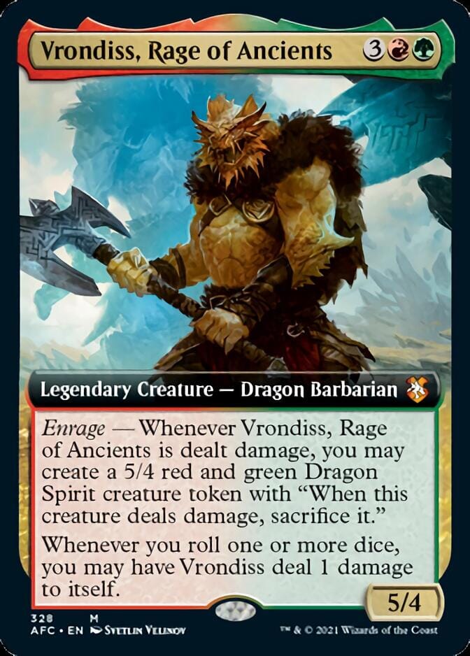 Vrondiss, Rage of Ancients (Extended) [Dungeons & Dragons: Adventures in the Forgotten Realms Commander] MTG Single Magic: The Gathering  | Multizone: Comics And Games