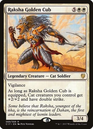 Raksha Golden Cub [Commander 2017] MTG Single Magic: The Gathering  | Multizone: Comics And Games