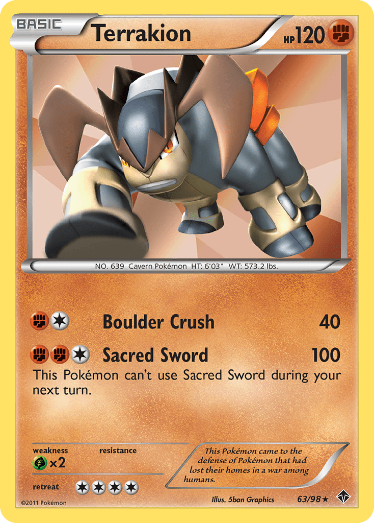 Terrakion (63/98) [Black & White: Emerging Powers] Pokemon Single Pokémon  | Multizone: Comics And Games