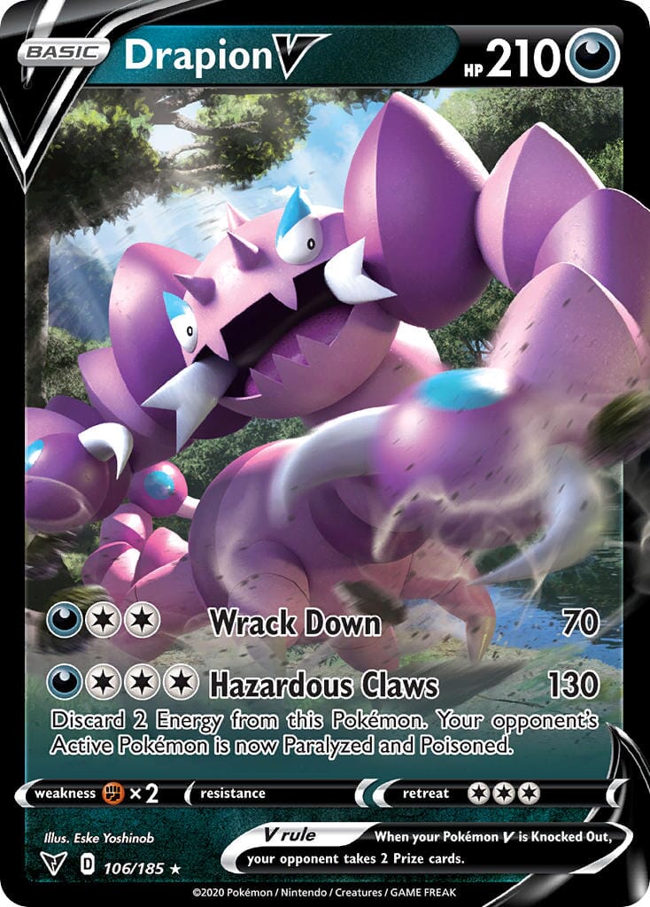 Drapion V (106/185) [Sword & Shield: Vivid Voltage] Pokemon Single Pokémon  | Multizone: Comics And Games