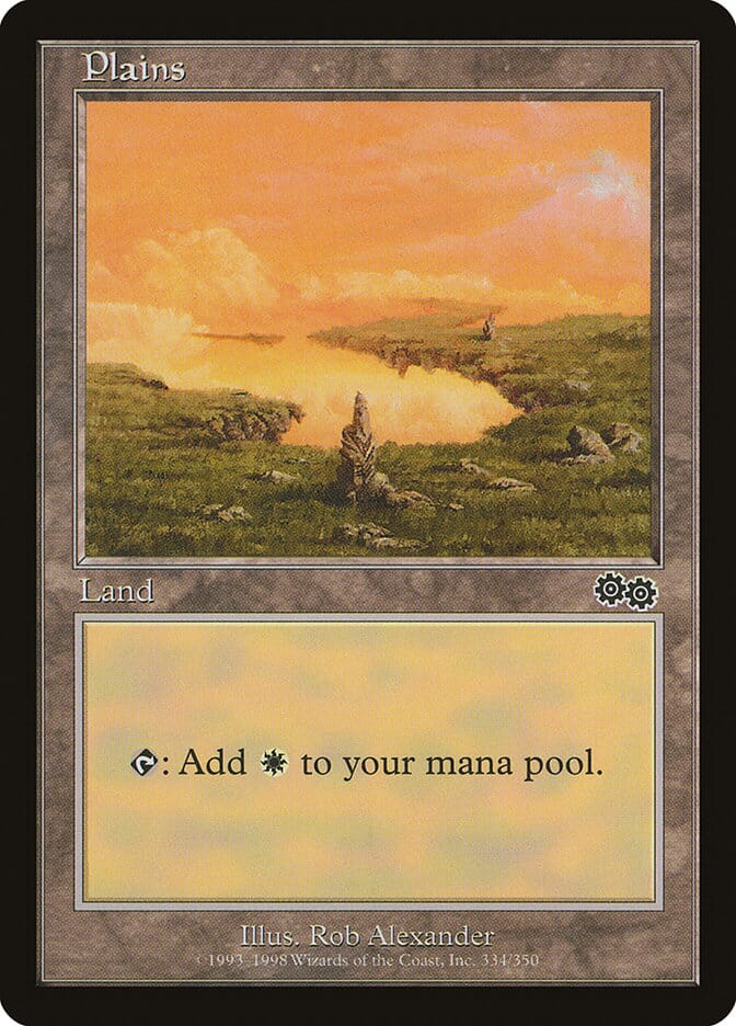 Plains (334) [Urza's Saga] MTG Single Magic: The Gathering  | Multizone: Comics And Games