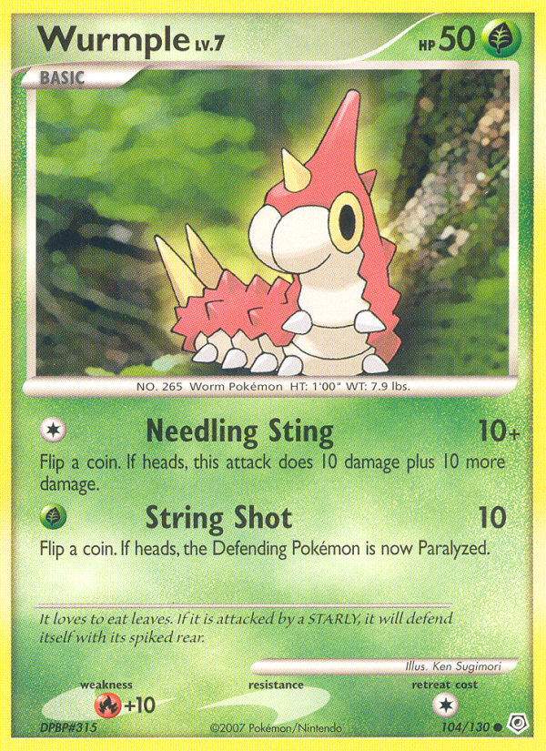 Wurmple (104/130) [Diamond & Pearl: Base Set] Pokemon Single Pokémon  | Multizone: Comics And Games