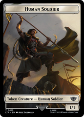 Human Soldier (0015) // Food (0024) Double-Sided Token (Surge Foil) [The Lord of the Rings: Tales of Middle-Earth Tokens] | Multizone: Comics And Games