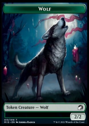 Wolf // Knight Double-Sided Token [Innistrad: Midnight Hunt Commander Tokens] MTG Single Magic: The Gathering  | Multizone: Comics And Games