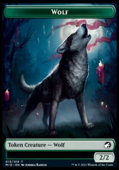Wolf // Knight Double-Sided Token [Innistrad: Midnight Hunt Commander Tokens] MTG Single Magic: The Gathering  | Multizone: Comics And Games
