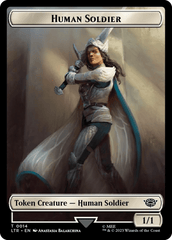 Human Soldier (0014) // Food (0024) Double-Sided Token (Surge Foil) [The Lord of the Rings: Tales of Middle-Earth Tokens] MTG Single Magic: The Gathering  | Multizone: Comics And Games