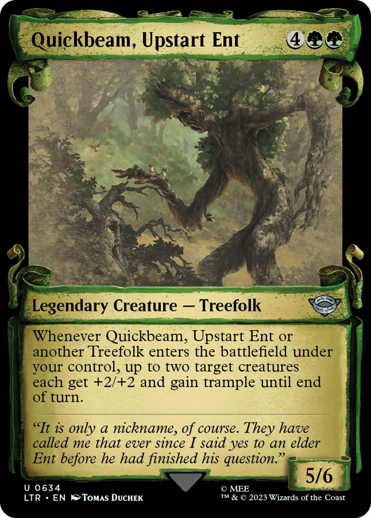 Quickbeam, Upstart Ent [The Lord of the Rings: Tales of Middle-Earth Showcase Scrolls] MTG Single Magic: The Gathering  | Multizone: Comics And Games